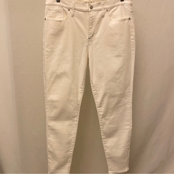 Madewell 32 (14) NWT 9” High Riser Skinny Skinny Jeans Off White Stretch New - Picture 13 of 15
